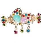 Haargreifer Schmetterling Haarspange Haarkneifer Haarklammer Metall & Strass bunt gold 4655 Haargreifer Schmetterling Haarspange Haarkneifer Haarklammer Metall & Strass bunt gold 4655